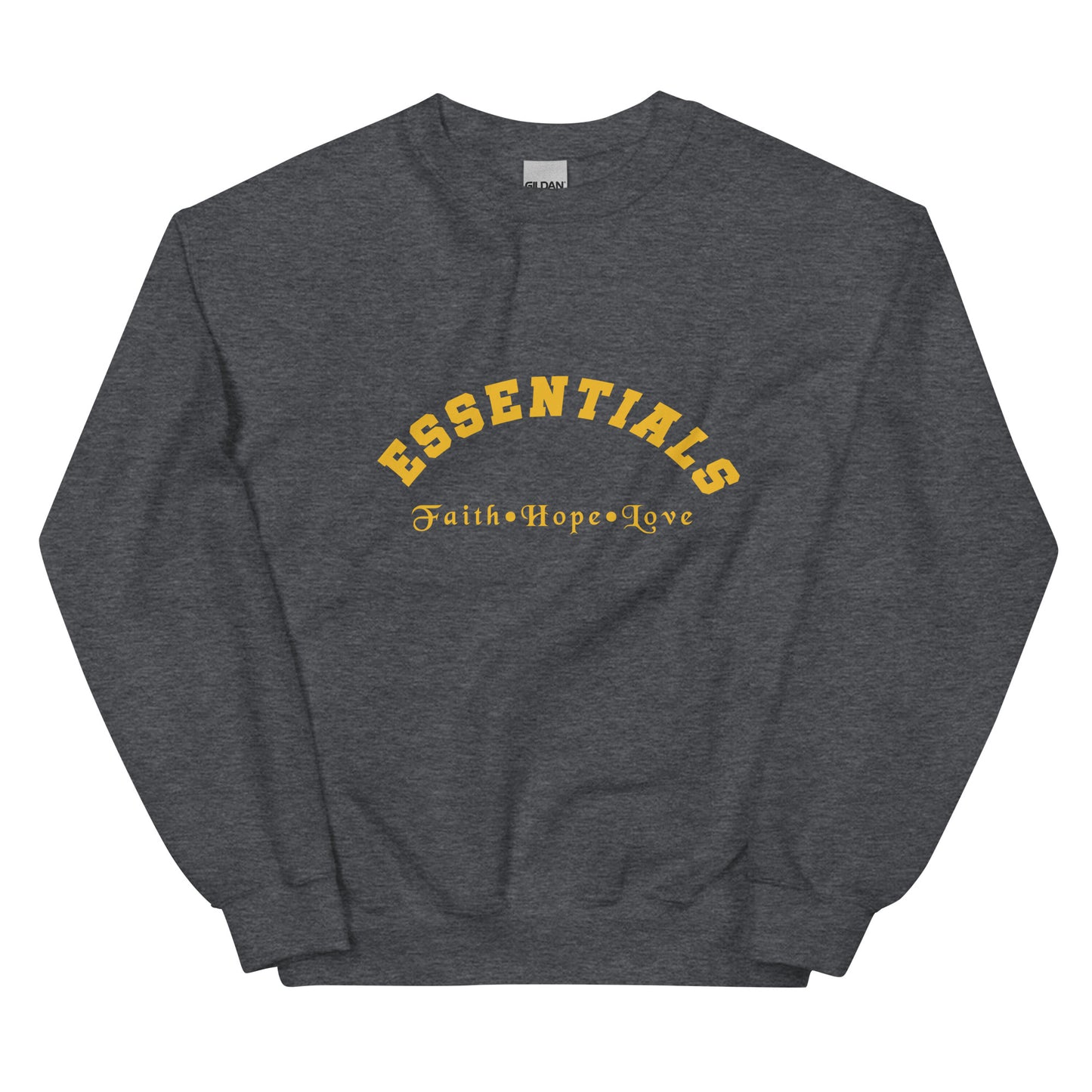 Essentials Sweatshirt (Tangerine Logo on Gray)